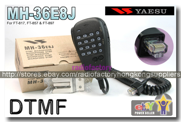 Yaesu DTMF Mic MH 36E8J for FT 817 FT 897R FT 857  